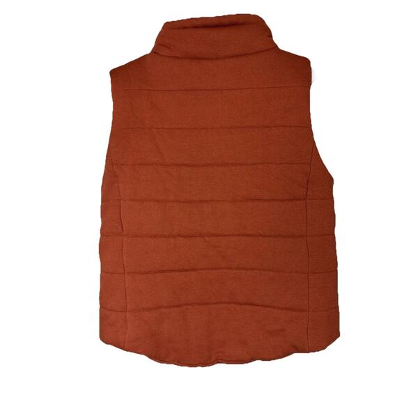 Womens Large Perfect Puffer Vest Burnt Orange Fall Layering by Becaal - Picture 4 of 8